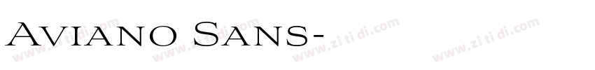 Aviano Sans字体转换